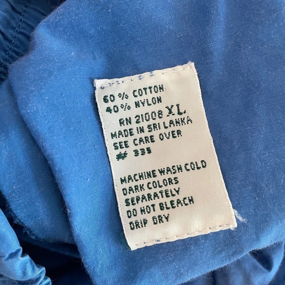 Vintage Izod Lacoste Windbreaker Jogger Pants Mens XL Blue Baggy 90s MC Hammer - Picture 10 of 16